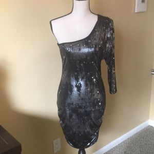 Shimmery black/silver cocktail dress